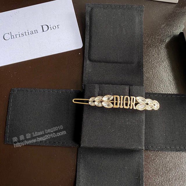 Dior飾品 迪奧經典熱銷款字母馬眼鑽jadior髮夾  zgd1248